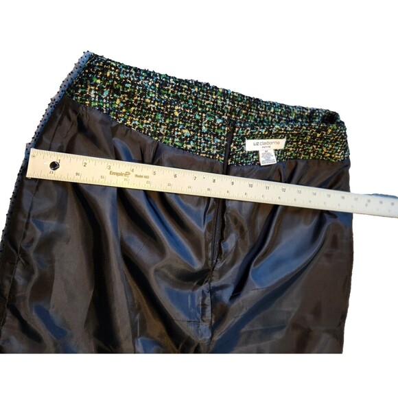 Liz Claiborne Wool Blend Tweed Pencil Plus Size Skirt Size 4 Petite - Picture 7 of 8